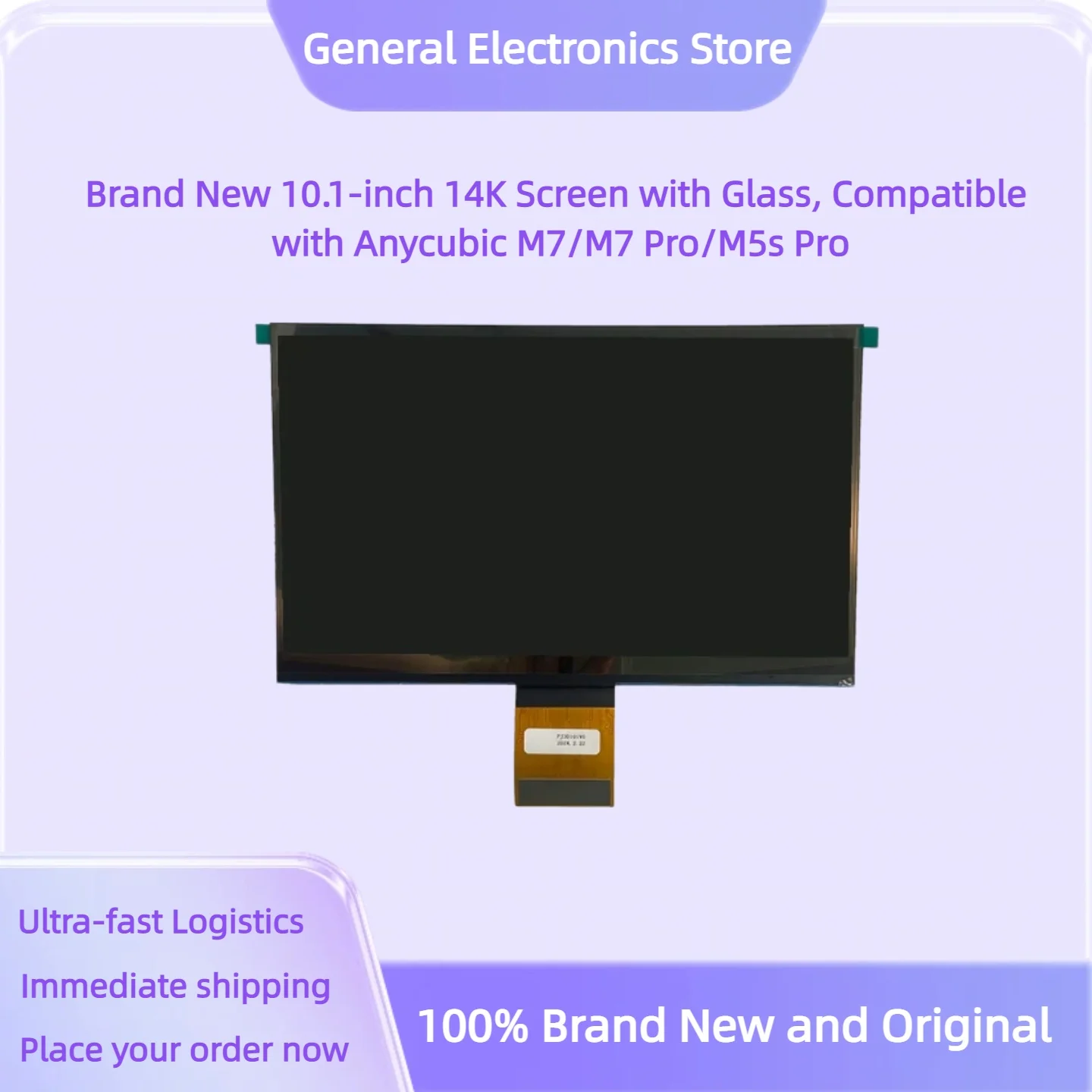 Brand New 10.1-inch 14K Screen with Glass, Compatible with Anycubic M7/M7 Pro/M5s Pro