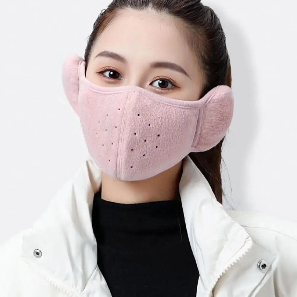 Winter-Fleece-Ohrenschützer mit winddichter Mundschutz, Unisex, warmer Ohrenwärmer, atmungsaktive Gesichtsmaske für Outdoor-Aktivitäten – Detail 6