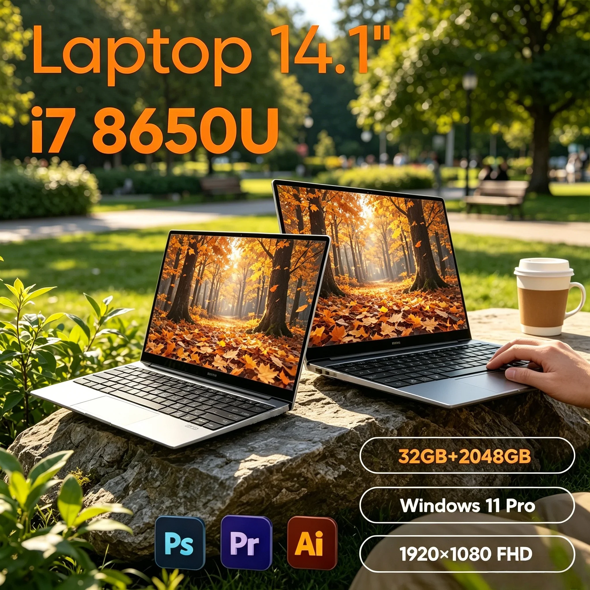 

High Speed Response Notebook I7-8650U Processor 32GB RAM 2TB M.2 SSD Windows 11 Pro Study Laptop