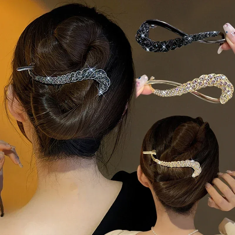 Rhinestone Hair Clasp Barrettes para Mulheres e Meninas, Grampo de Cabelo Irregular, Claw Headdress, Hairpin Coreano, Acessórios para Cabelo