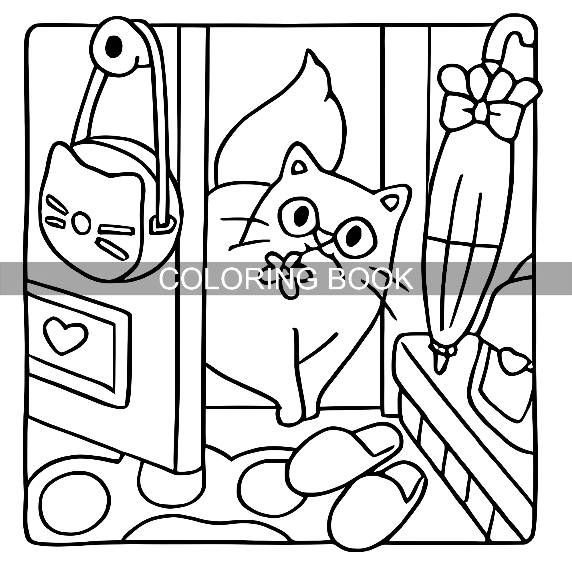 Malbuch zur Entspannung: 24-seitiges Bilderbuch mit bezaubernden Katzen und herzerwärmender Familienleben – perfekte Ostern – Detail 3