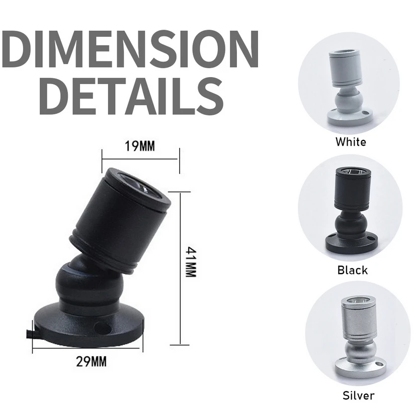 Mini LED Spot Downlight 1W 5V USB możliwość przyciemniania spotlight model wyświetlacz szafka do wina mały mini licznik ręczny futerał wystawowy