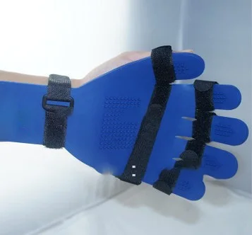 Attrezzatura per l'allenamento riabilitativo per ictus Emiplegia Piastra per mani e polsi Ortesi per dita Fissatore a sfera per mano