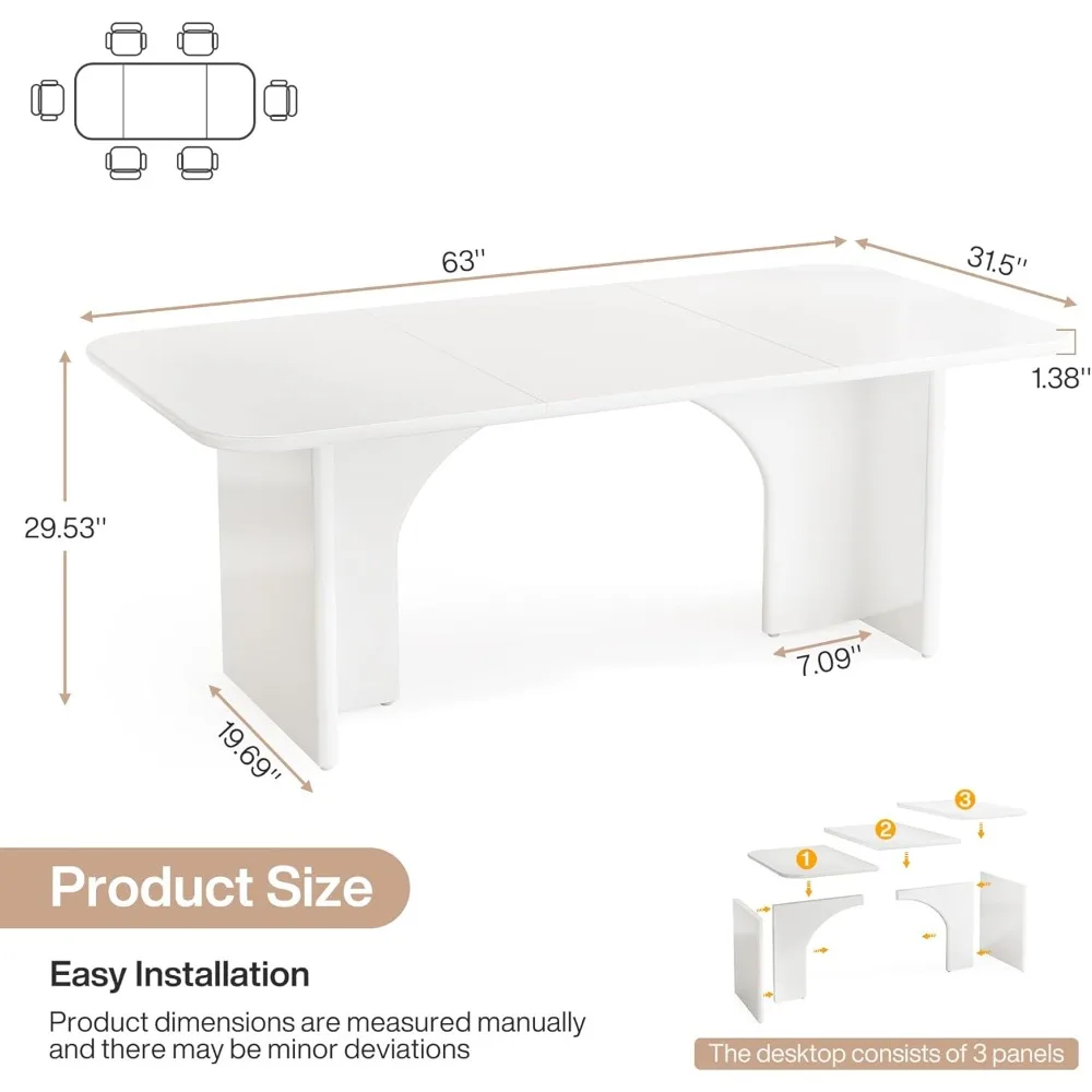 Modern Dining Table for 4-6 People,62.99