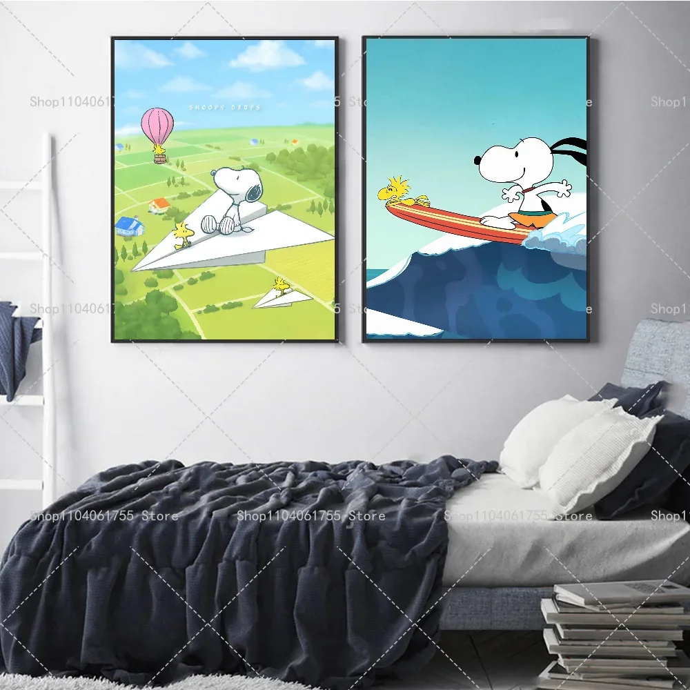 ملصق MINISO S-Snoopy ، فن ذاتي اللصق ، ملصق ورقي مقاوم للماء ، ديكور حائط ، قهوة ، منزل ، بار ، غرفة #3