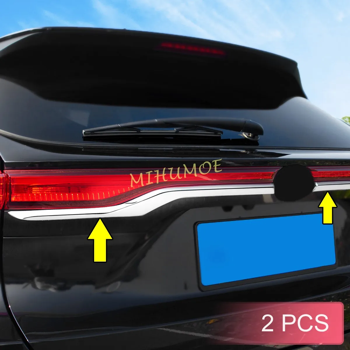 Chrome Rear Trunk Tailgate Trims Molding Strips For Toyota Venza Harrier 2021-2023 Accessories