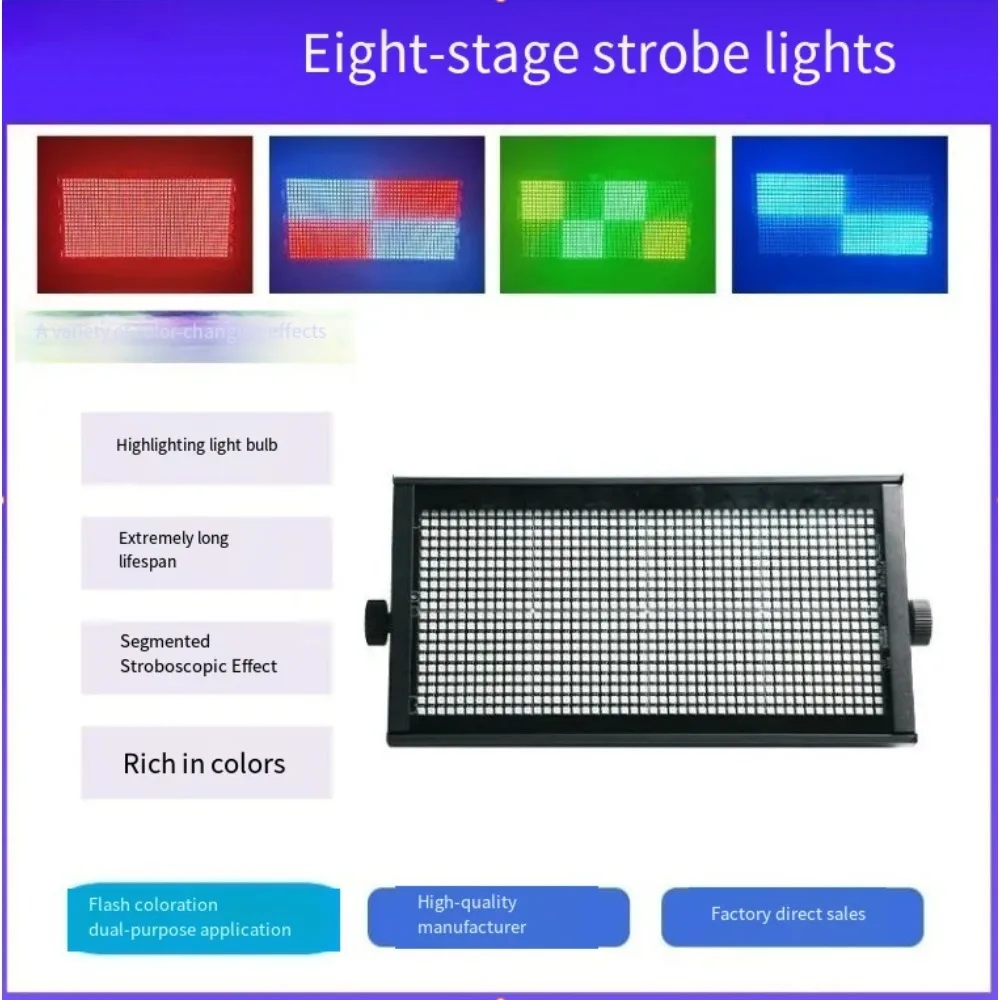 8 Segments Full Color Strobe Light 1000W 960LED Stage Wash Flash Lamp For Bar KTV Atmosphere