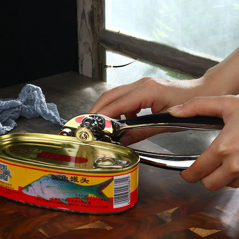 

1Pcs Can Opener Lightweight Aluminum Alloy Creative Bottle Opener Ergonomic Handle Manual Bar Supply Tool for Waiters