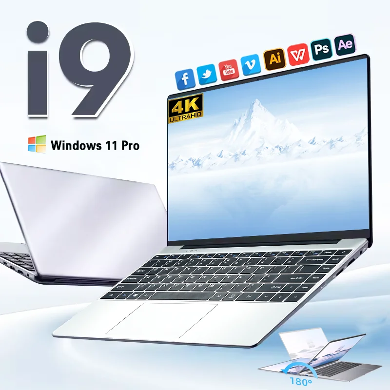 

NEW Core i9-8950HK laptop 16GB RAM 1/2TB SSD Portable laptops 14.1-inch Windows 11 Por Notebook computer Office Gaming
