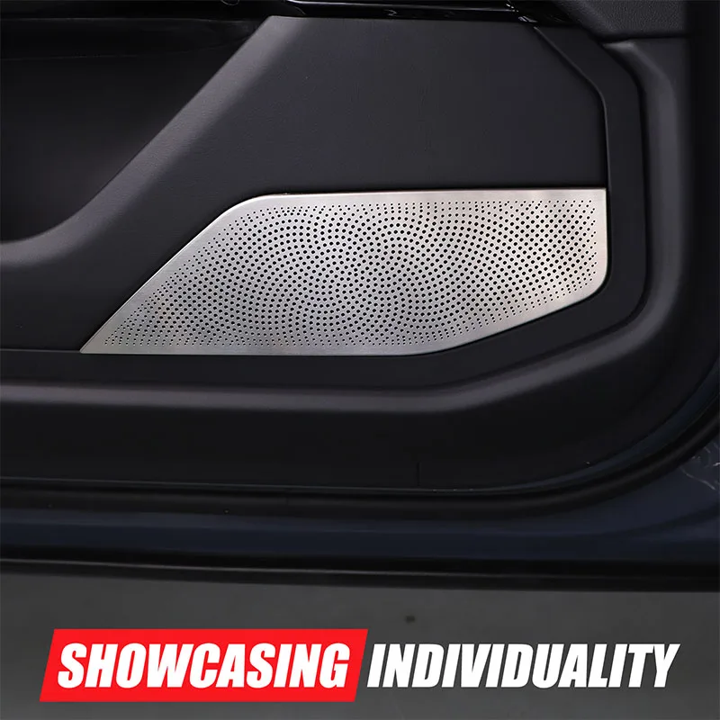 

For BMW 7 Series I7 G70 2023-2024 Stainless Steels Silver Car Door Horn Audio LoudSpeaker Cover Trim Sticker Car Accessories