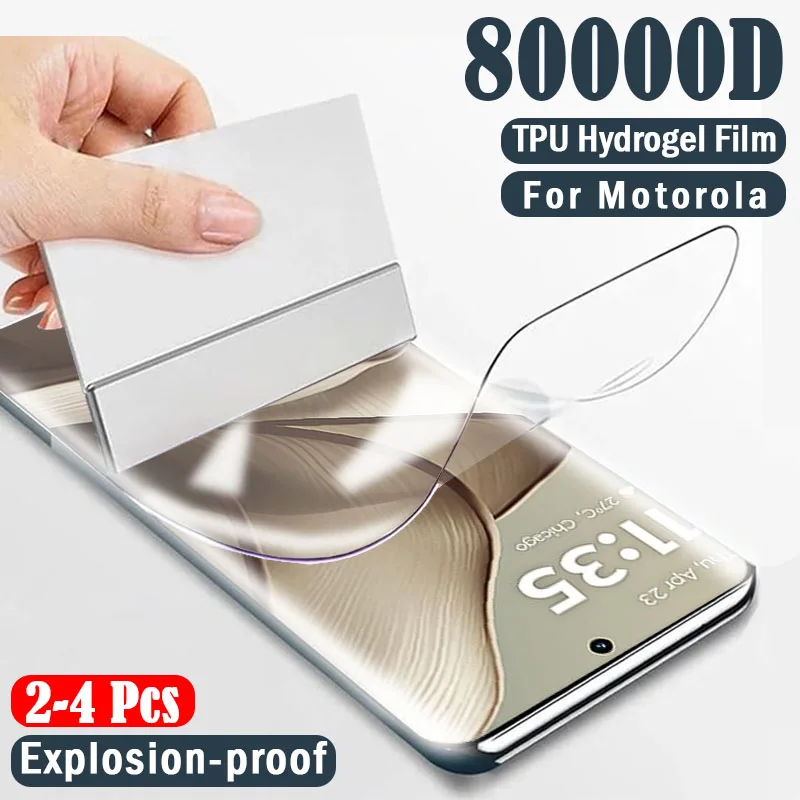 2-4Pcs HD Full Cover Hydrogel Film For Motorola Edge 50 Ultra X50 40 Neo 30 Fusion Screen Protector Moto X40 X30 S30 Pro S50 G85