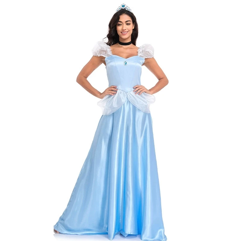 Disfraz de Princesa Cenicienta para Mujer, Disfraz de Diosa Sexy de Cuentos de Hadas, Vestido Largo de Princesa para Cosplay, Despedida de Soltera, Halloween, Disfraz de Fantasía