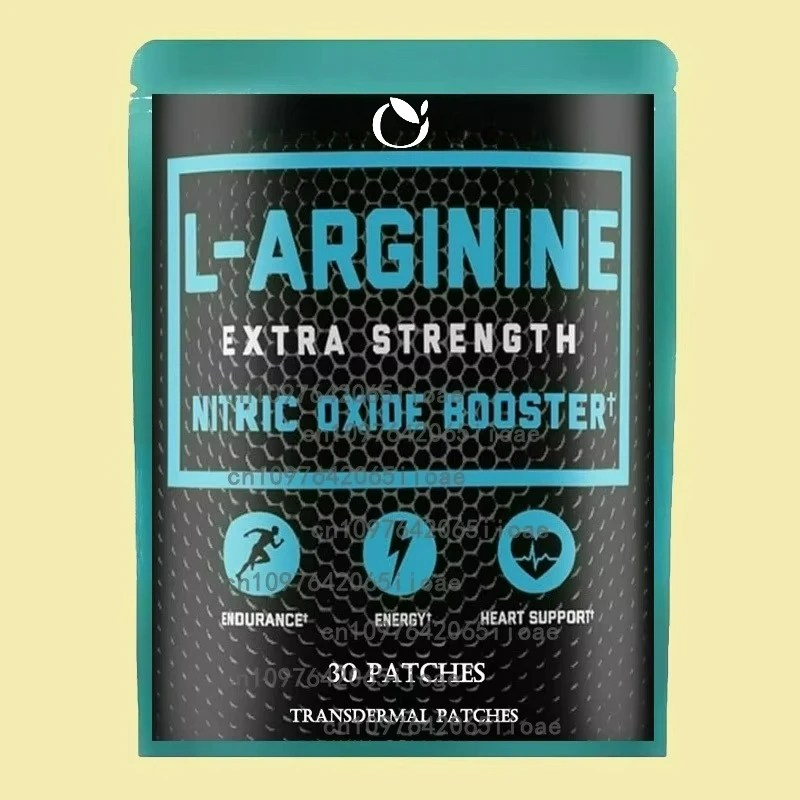 

30 Patches L- Arginine Transdermal Patches Enhanced with Essential Amino Acids Energy, Blood Flow, Heart Health & Stamina