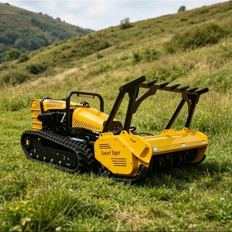 

High Power Remote Control Lawn Mower | Diesel Automatic Flail Grass Cutter Robot for Farm | CE ISO Certified Factory Direct Sale
