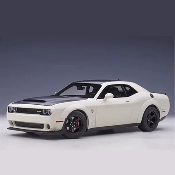 Modèle de voiture de sport Dodge Challenger SRT Hellcat en alliage Musle Diecasts en métal, simulation sonore et lumineuse, cadeau jouet pour enfants, 1:24