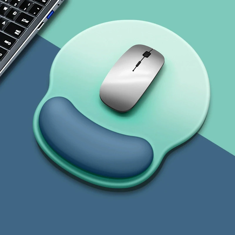 Gradient Mouse Pad Wrist Support Pad Mouse Computer Memory Foam Wrist Protection Pad Simple Silicone Mouse Pad
