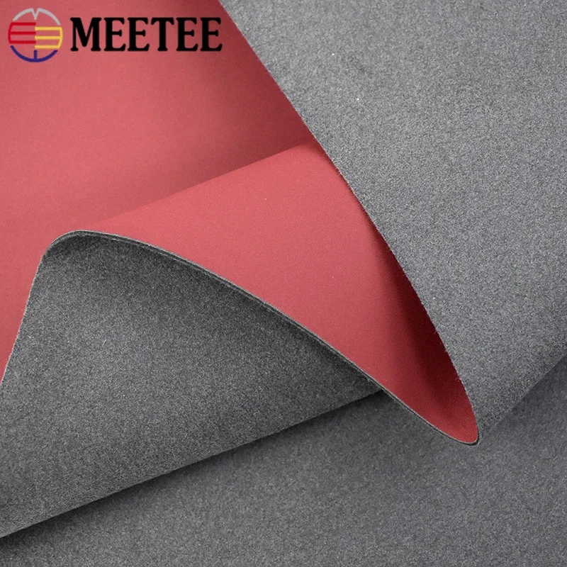 Meetee 45X137cm 1.1mm Thick Faux Synthetic Leather Fabric for Bag Sofa Decorative Sewing cloth DIY Leathers Crafts Accessories