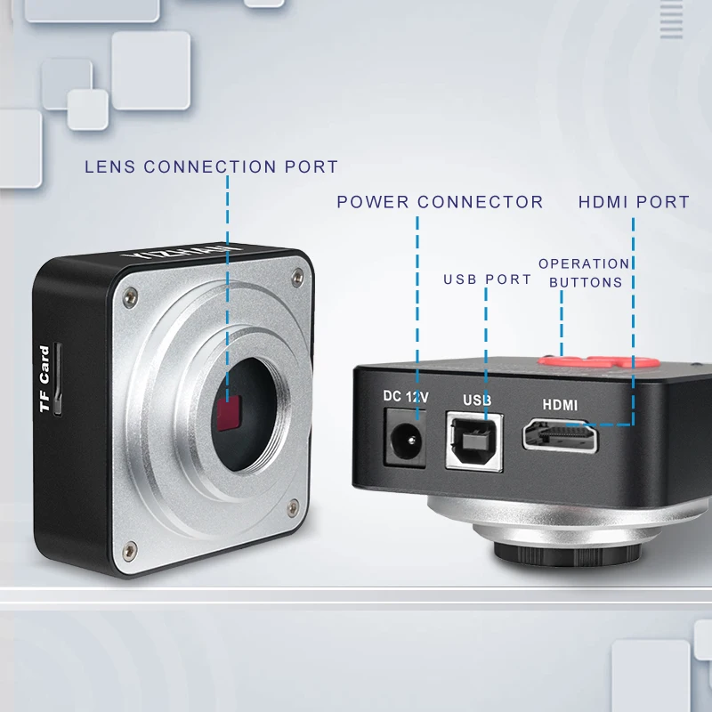 YIZHAN 4K 60MP Sony Imx 415L Sensor Mikroskop Elektronik Set dengan Lensa 150X Mikroskop Video untuk Penyolderan Perbaikan Ponsel
