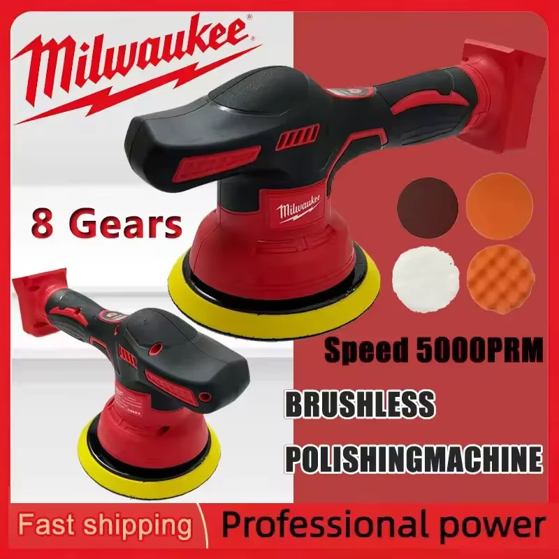

100% NEW original Milwaukee Cordless Polisher 8 Gears Digital Display Electric Polisher Auto Car Waxing Polishing Machine