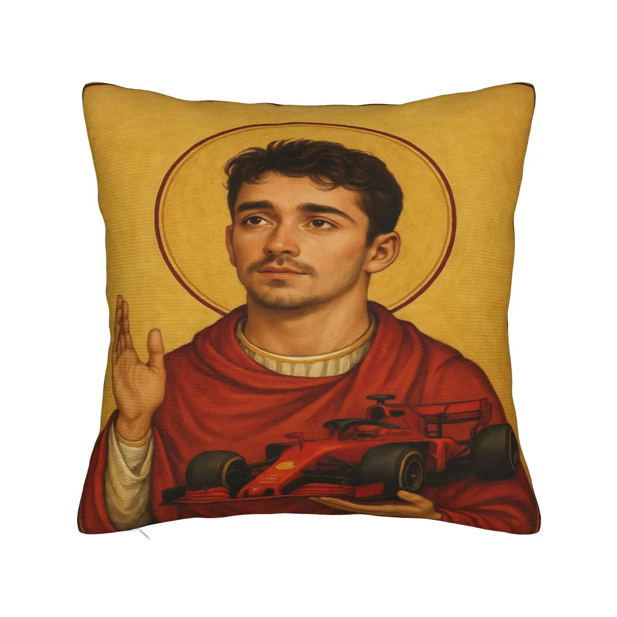 C-Charles Leclerc Jesus Funny Pillow Cover  Custom Cushion Cover Cute Funny Pillow Case For Living Room Sofa
