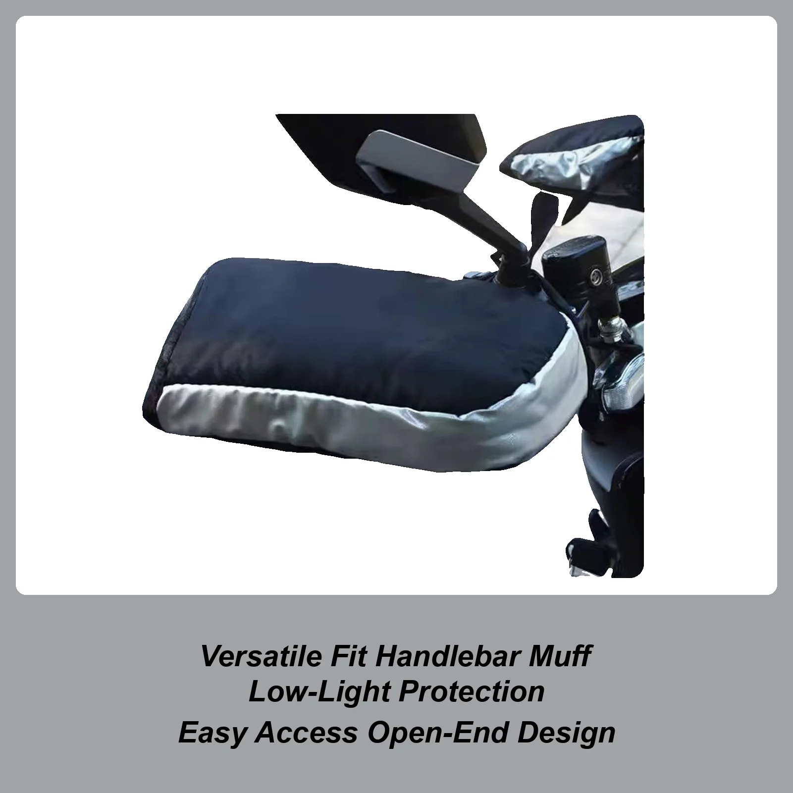 오토바이 스쿠터 두꺼운 따뜻한 핸들바 머프 그립 핸들바 머프 방수 라이딩 보호 겨울 방한 열 커버 장갑