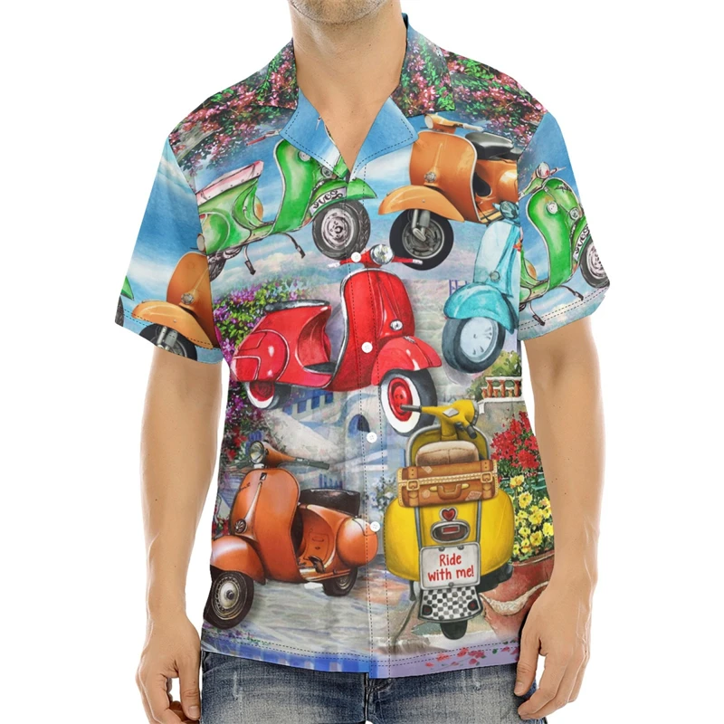 Tiki Moai 3D Print Hawaii Shirts Men Women Vintage Funny Vegetables Graphic Blouses Kids Casual Y2k Beach Shirts Unisex Clothing