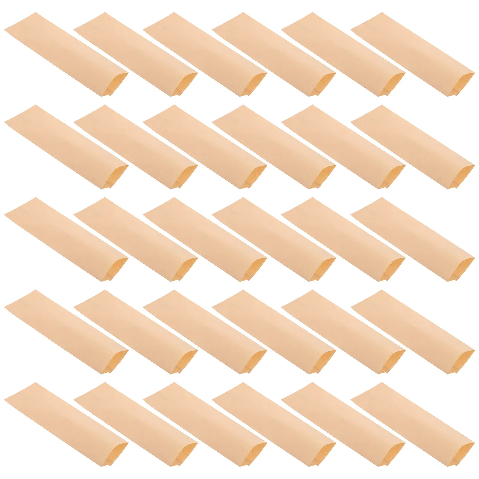 200Pcs Kraft Paper Greaseproof Cutlery Bags Disposable Silverware Sleeves for Bbq Takeout Catering Paper Utensil Wrappers