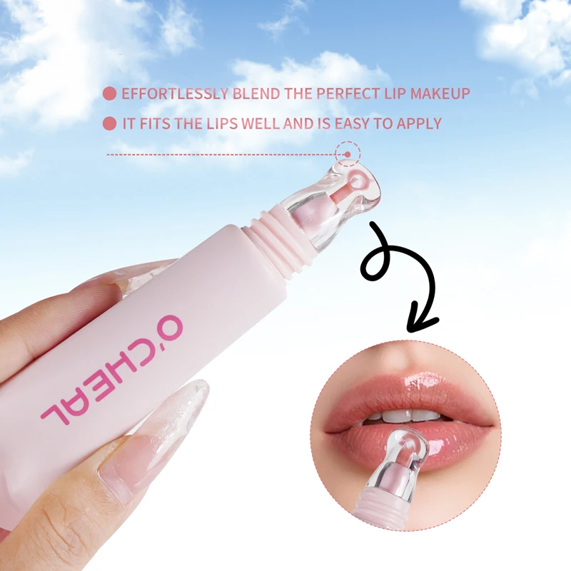 Nawilżający i długotrwały błyszczyk do ust, łatwy w aplikacji, nieklejący się naturalny makijaż ust.