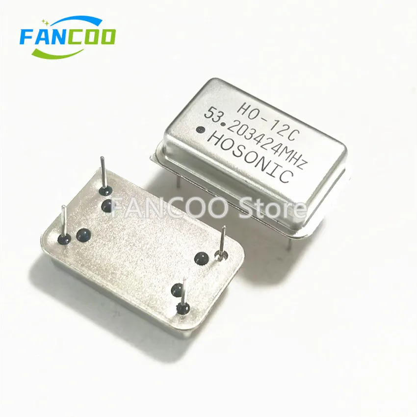 5PCS 53.693175MHZ  53.693175 Crystal Oscillator Active OSC DIP-4 Rectangle 53.693175M 53.693MHZ Full Size 3.3V 5V