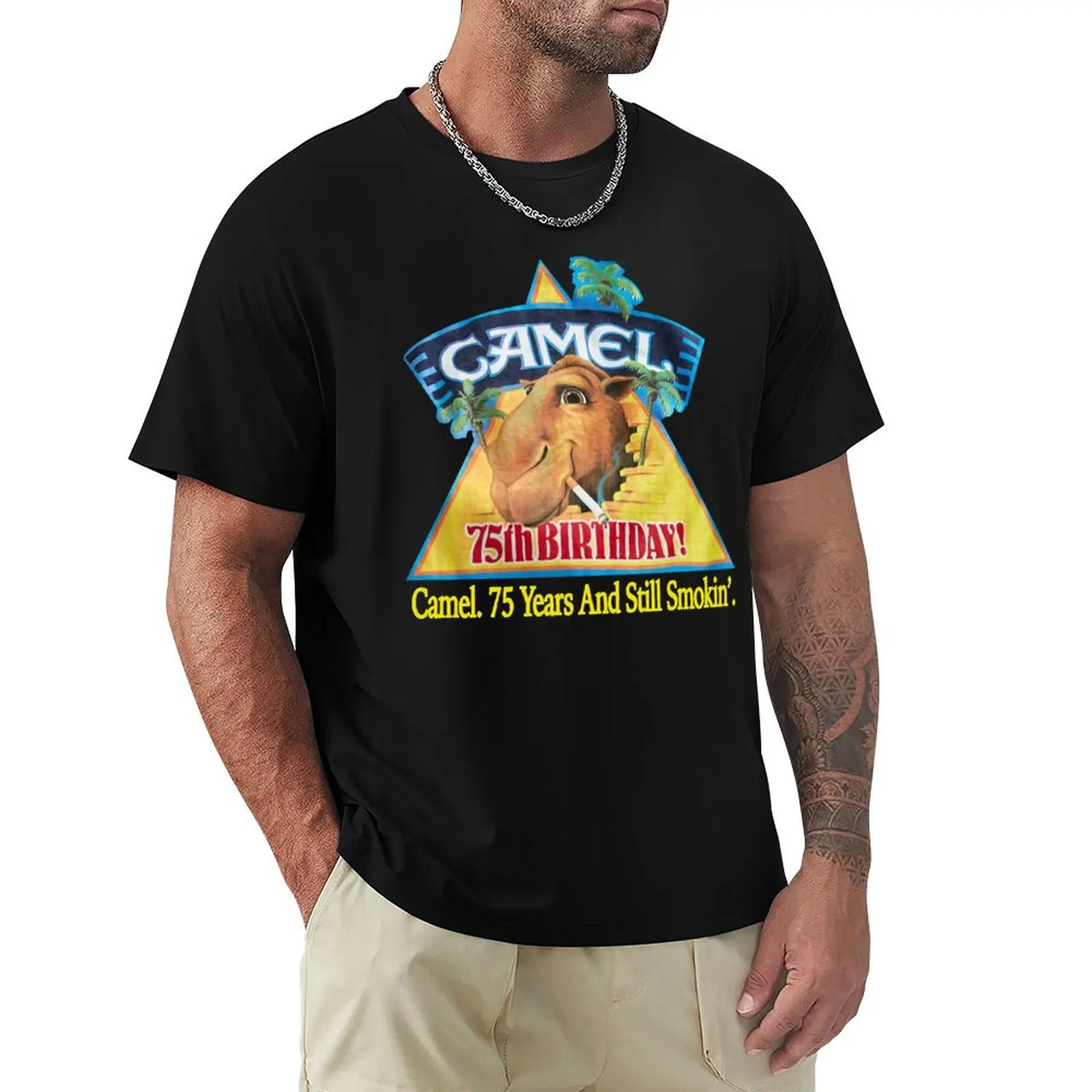 

1988 Camel Cigarettes Pocket Gray Deadstock Joe T-Shirt tees T-shirts man Funny t-shirts Men's t shirts