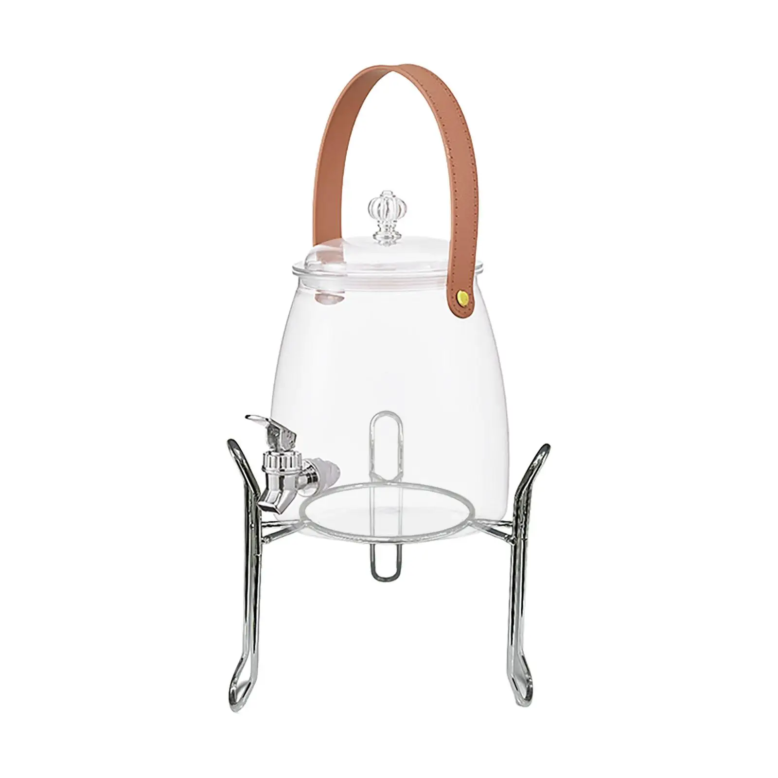 Large Capacity Beverage Dispenser with Faucet for Outdoor Party Clear PET Juice Jar for Iced Tea Lemonade Storage