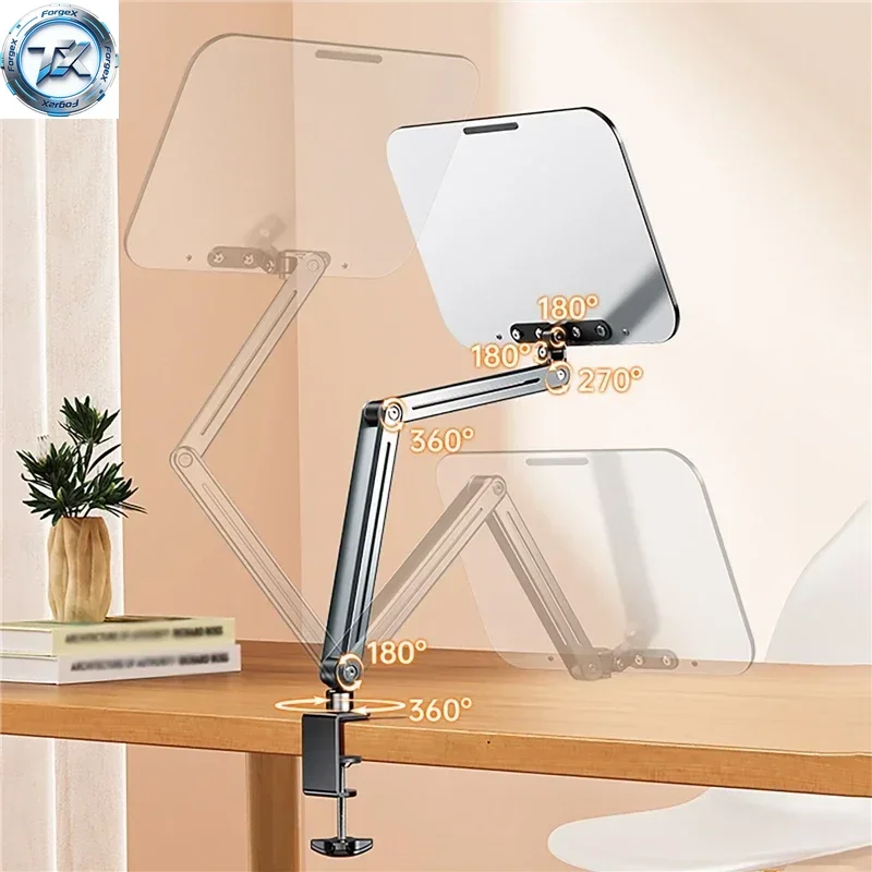 

【Multi-functional】Desk Clamping Multi-angle Adjustable Book Stand Recipe Book Cookbook Page Clips for Reading Laptop Tablet Reci