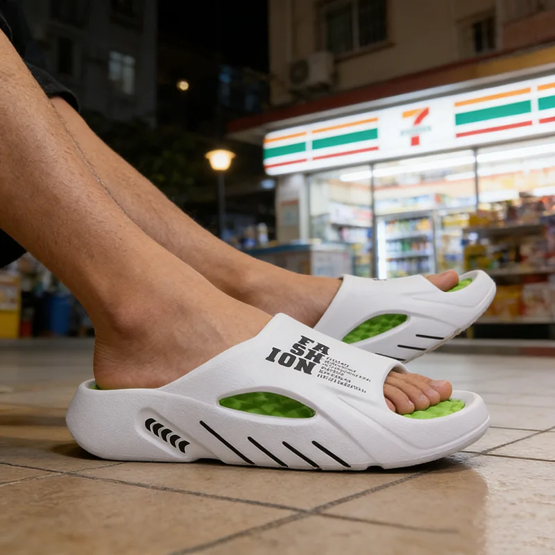 

Тапочки на мягкой подошве, мужские спортивные летние верхняя одежда на открытом воздухе, модные трендовые пляжные тапочки, женские размеры 36-47