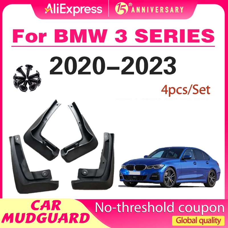 واقيات الطين مناسبة لسيارات BMW 3 Series 2020-2023 G20 G28 واقيات الطين مصدات الإطارات اللوحات الطينية ملحقات حراس العجلات إطار 4x