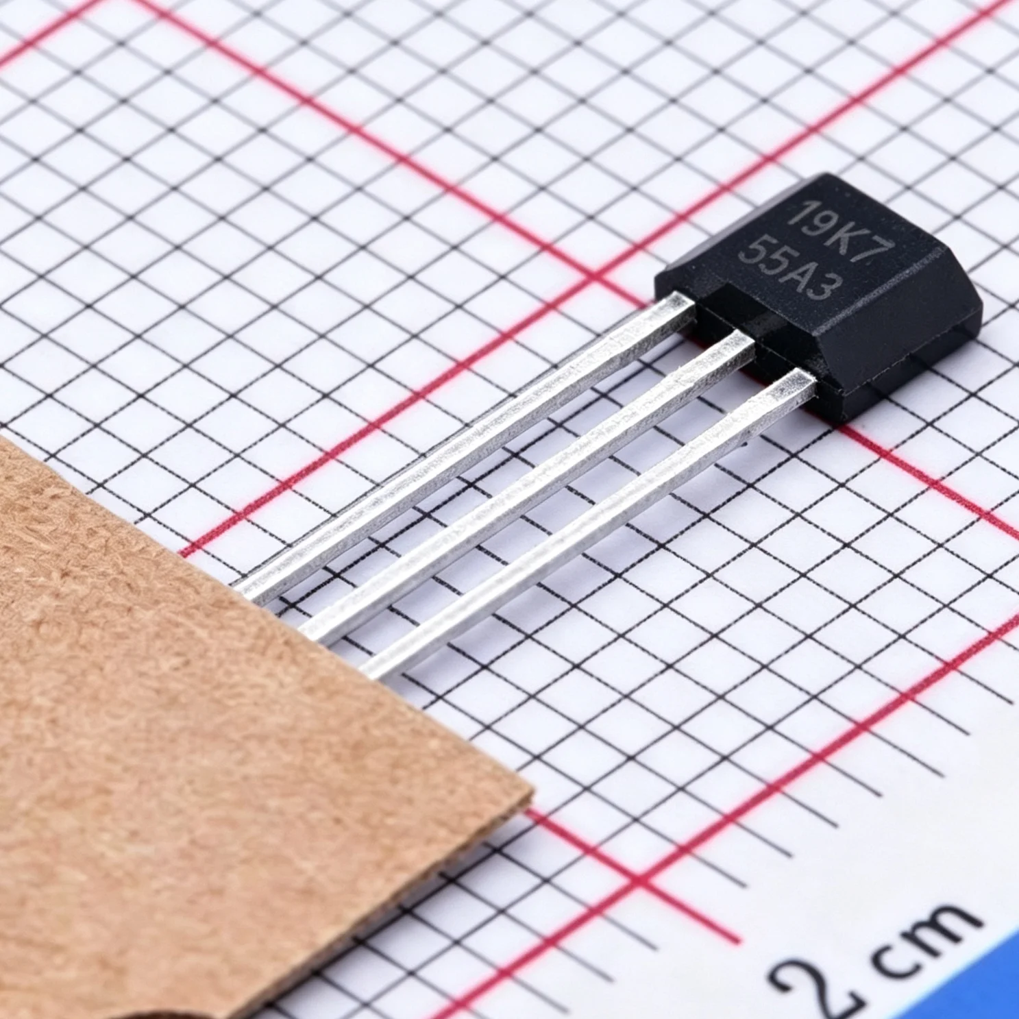 10 SZT. DRV5055A1 A2 A3 A4 QLPGM Oznaczenie 55A1 A2 A3 A4 LPG TO-92-3 ±1% 10mA NOWY Oryginalny Proporcjonalny Liniowy Czujnik Halla — zdjęcie produktu 6