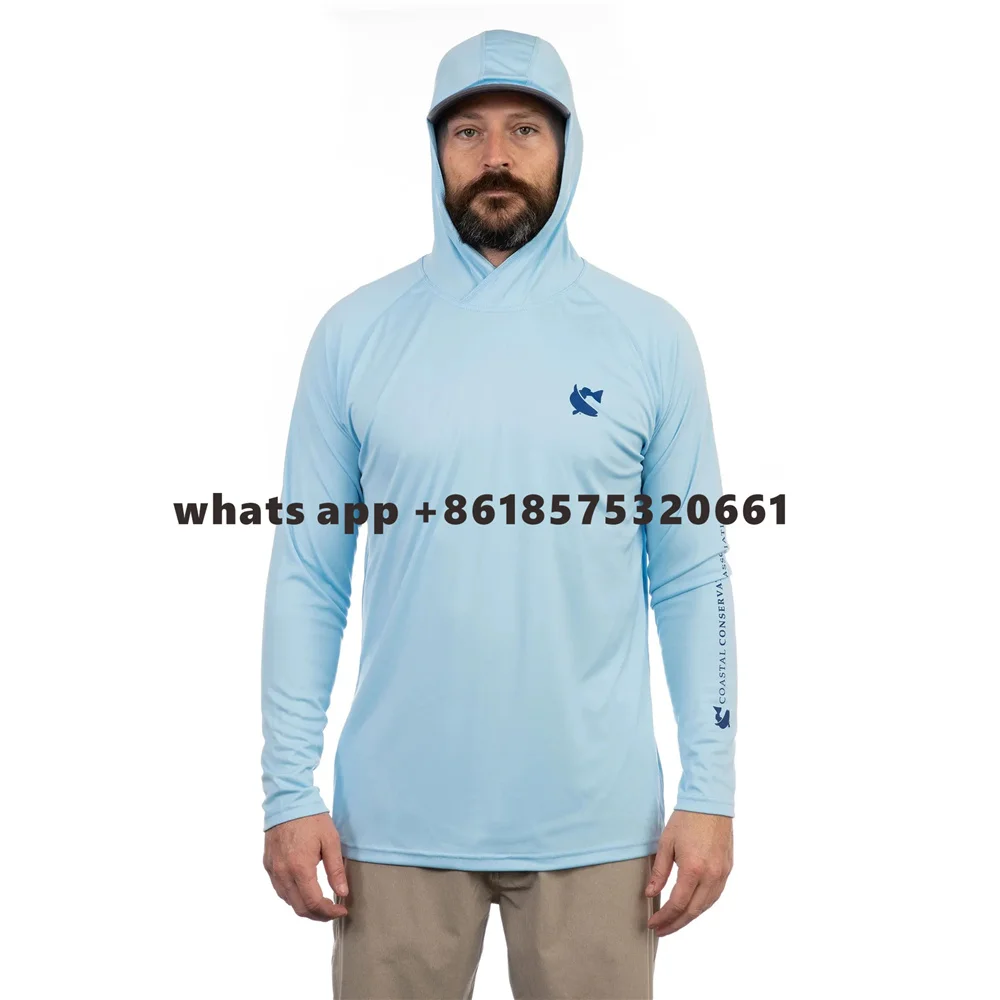 Felpa con cappuccio da Pesca per sport all'aria aperta estate uomo protezione Uv camicia da Pesca traspirante Camisa De Pesca abbigliamento personalizzato multifunzione