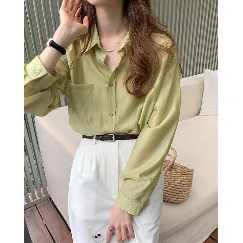 

Summer New Women's Long Sve Sunscreen irt Thin Micro Polyester Sweet Sle Formal Wear Resistant to Deformation