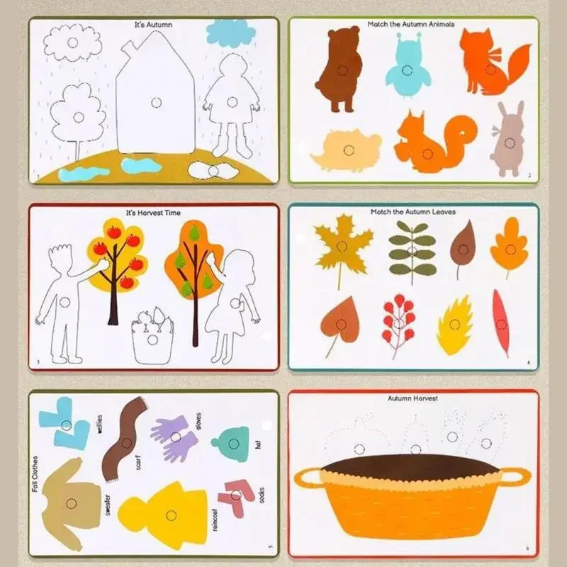 Manual adesivos reutilizáveis ​​duráveis ​​projetado para melhorar a correspondência cores e a construção vocabulário