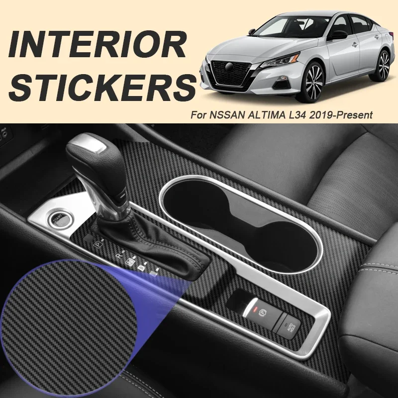

Для NISSAN ALTIMA L34 2019-2026 автомобильная карбоновая внутренняя наклейка, авто оконная подъемная панель, наклейка, защитная пленка для двери шестерни, аксессуар