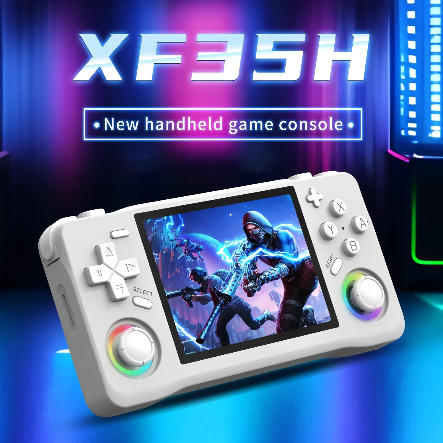 New XF35H Retro Handheld Game Console With Vibration Motor 4000mAh 30+ Emulators WiFi Online Retro Arcade Gaming