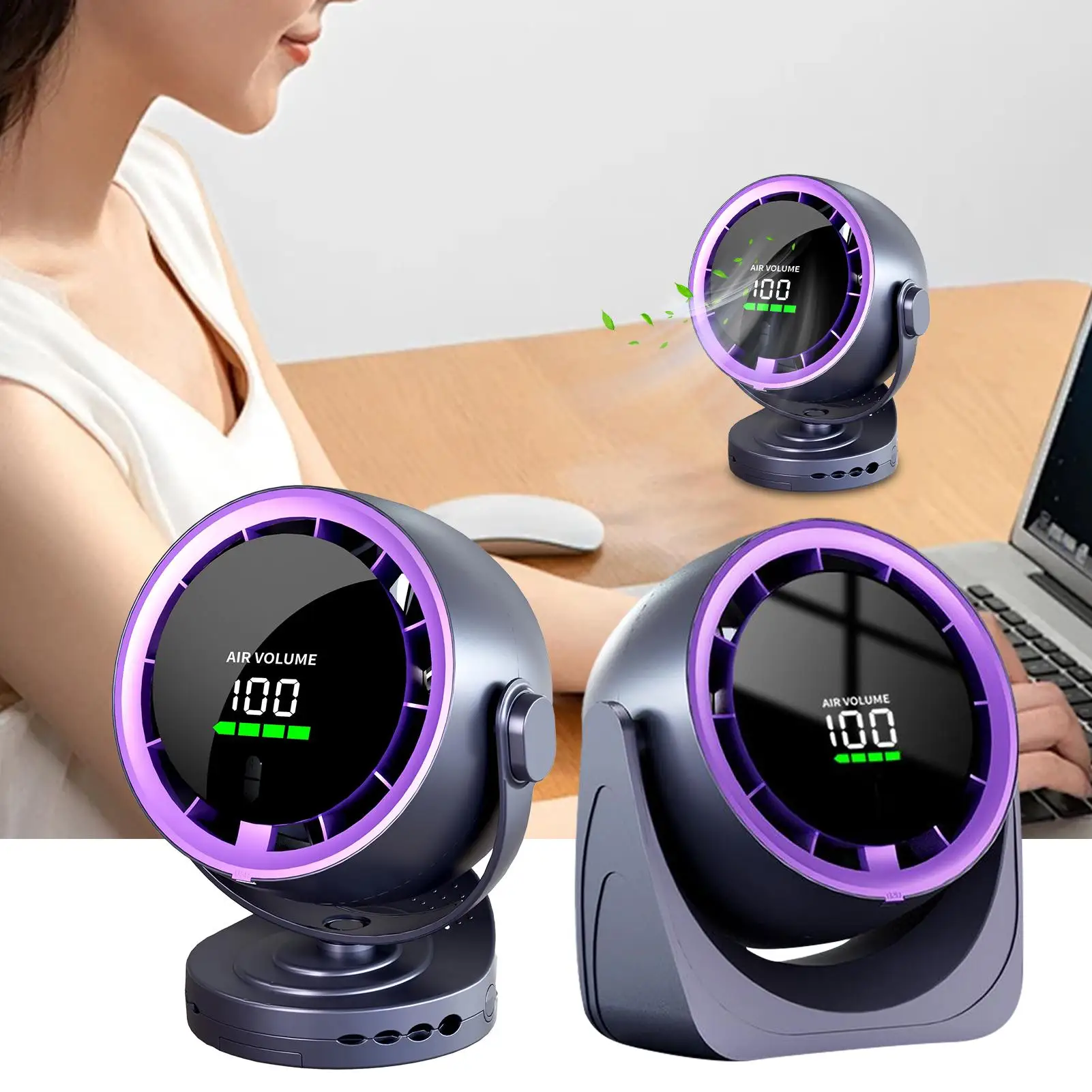 Table Top Remote Fan Digital Display Bedroom Home Tabletop Fan Convenient Quiet Cooler With Powerful Airflow For Workplace Dorm