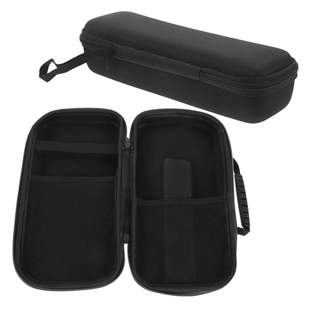 

2Pcs Microphone Storage Bags Durable Eva Shockproof Dual Compartments Zipper Closure Carry Case Travel Organizer