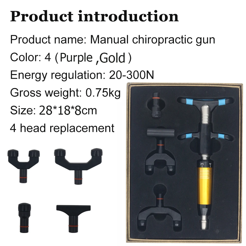 300N Manual Chiropractic Gun Correction New Massager Intensity Treatment Pain Relief Relax Tool Body Adjusting Massage Tool 2025