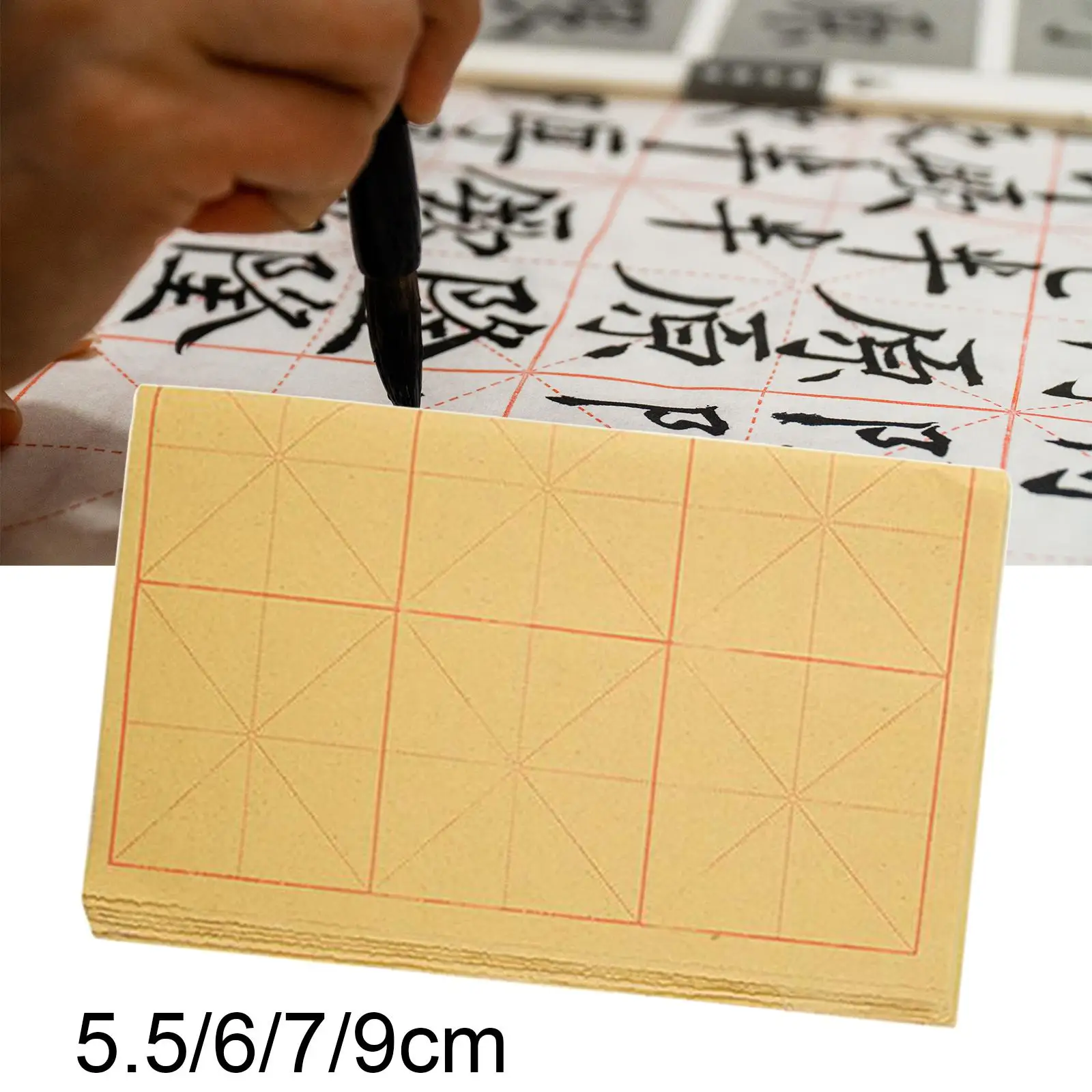 Chinese Calligraphy Practice Sumi Paper with Grids, Rice Paper for Practice Chinese Japanese Calligraphy