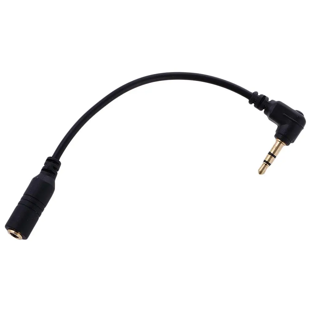 Black Male to Female Audio Extension Cable Connector for MP