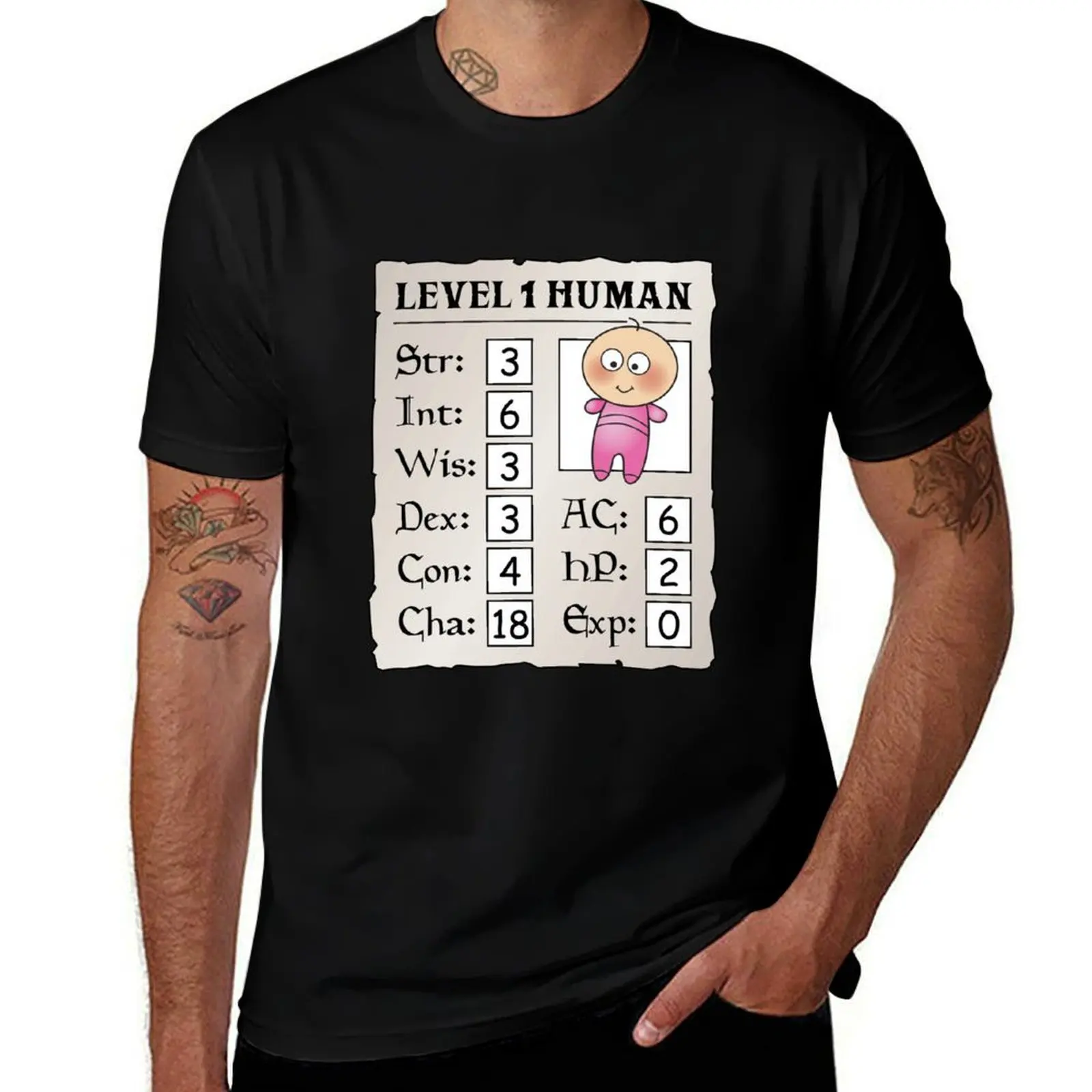 Level 1 Human - Girl T-Shirt Industrial Work Tee Shirt