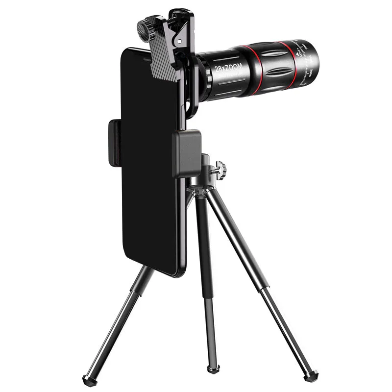 

28 X 4K HD Mobile Phone Camera Lens Telescope Zoom Macro Lens For Iphone Samsung Smartphone Fish Eye