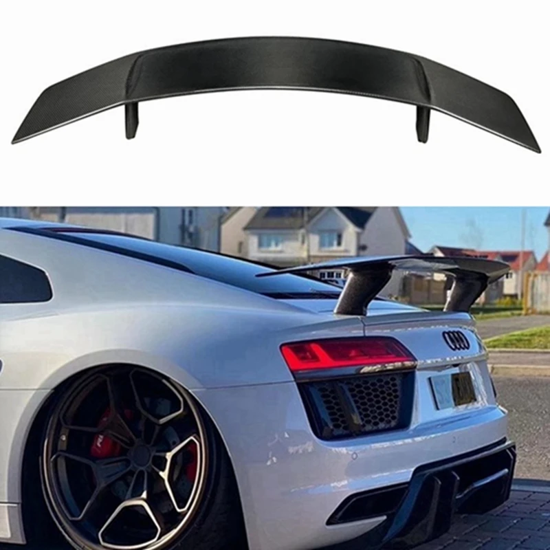 

ДЛЯ Audi R8 V10 Coupe 2016-2019, высококачественный задний спойлер из углеродного волокна, крыло багажника, FRP, кованый карбон