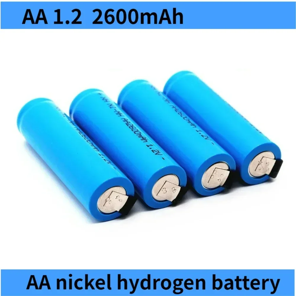 

Original AA Rechargeable Battery 1.2V 2600mah AA NiMH Battery with Solder Pins for DIY Electric Razor toothbrush Toys