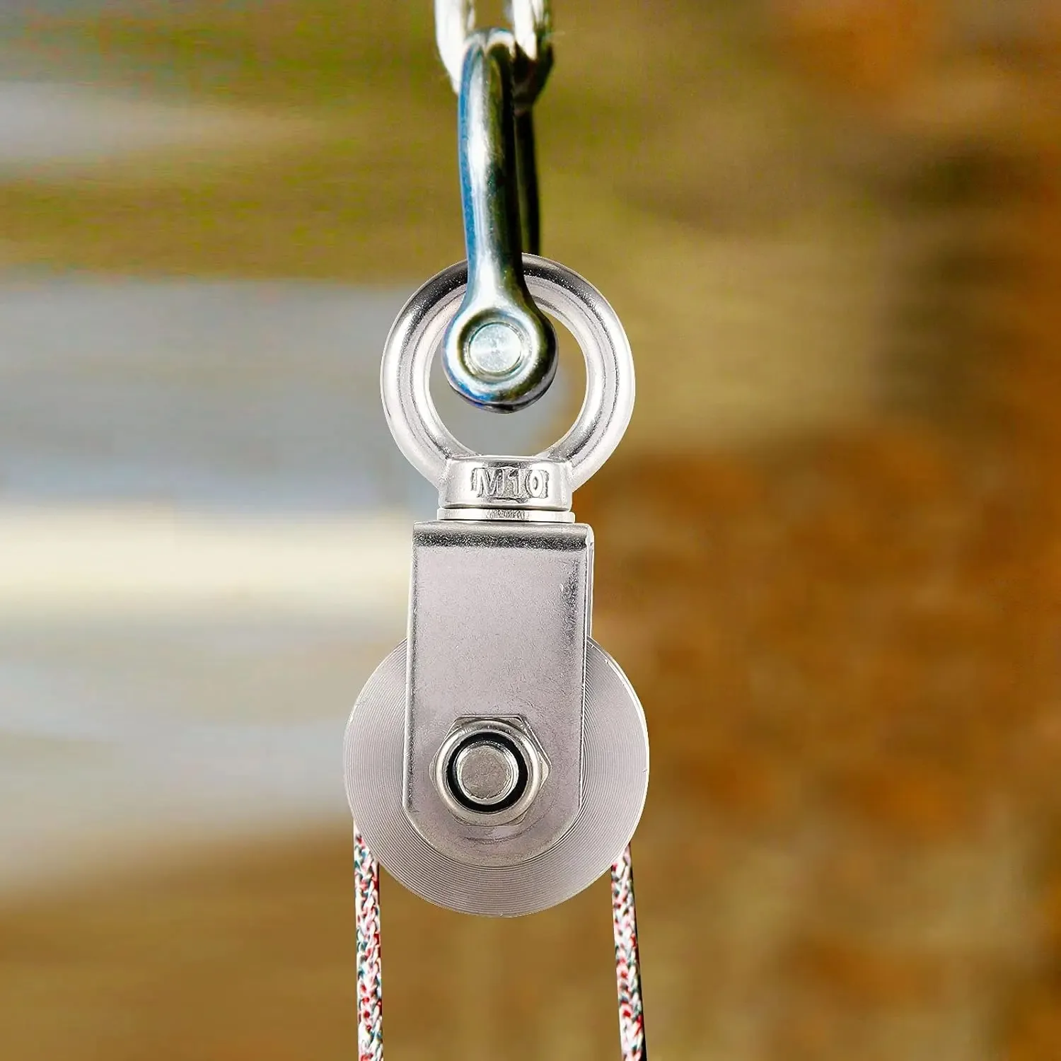 U Type Swivel Pulley 304 Stainless Steel Duplex Bearing Super-Silent Detachable Rotation Pulley System Gym Traction Wheel